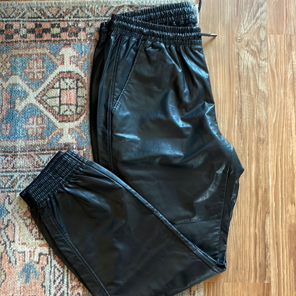 Zara Leather Joggers
